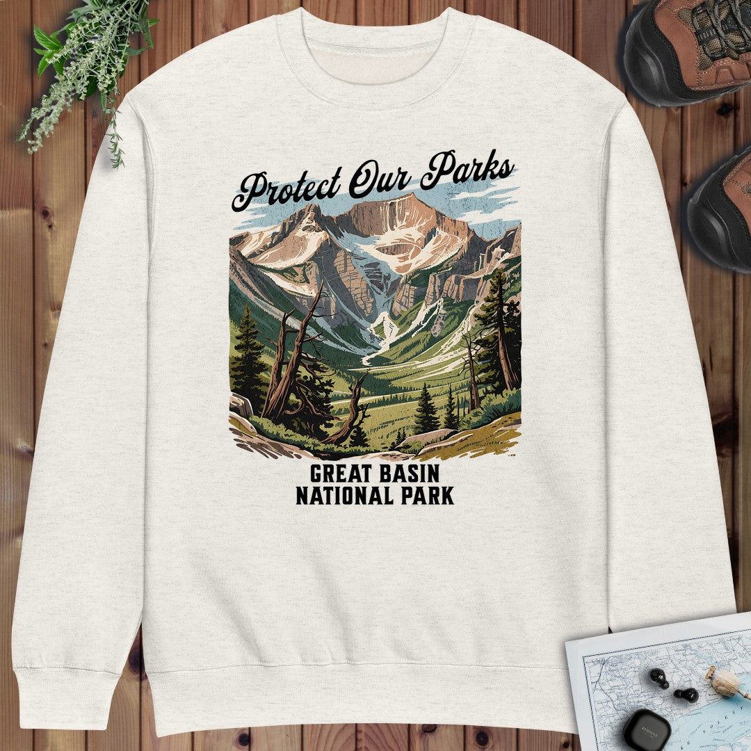 Protect Our Parks Great Basin Crewneck Sweatshirt in Oatmeal Heather
