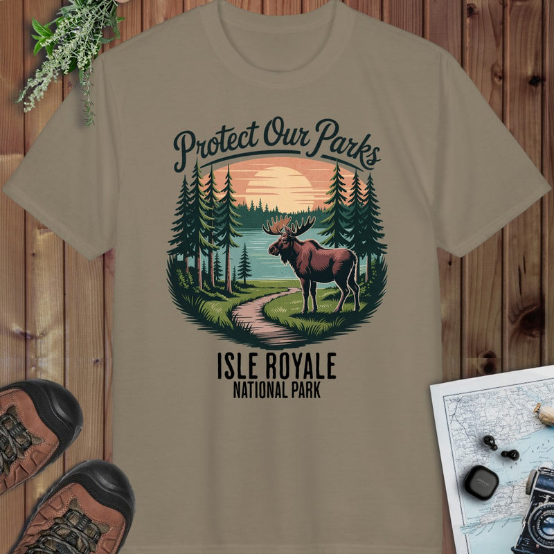 Protect Our Parks Isle Royale National Park Performance T-Shirt in Prairie Dust