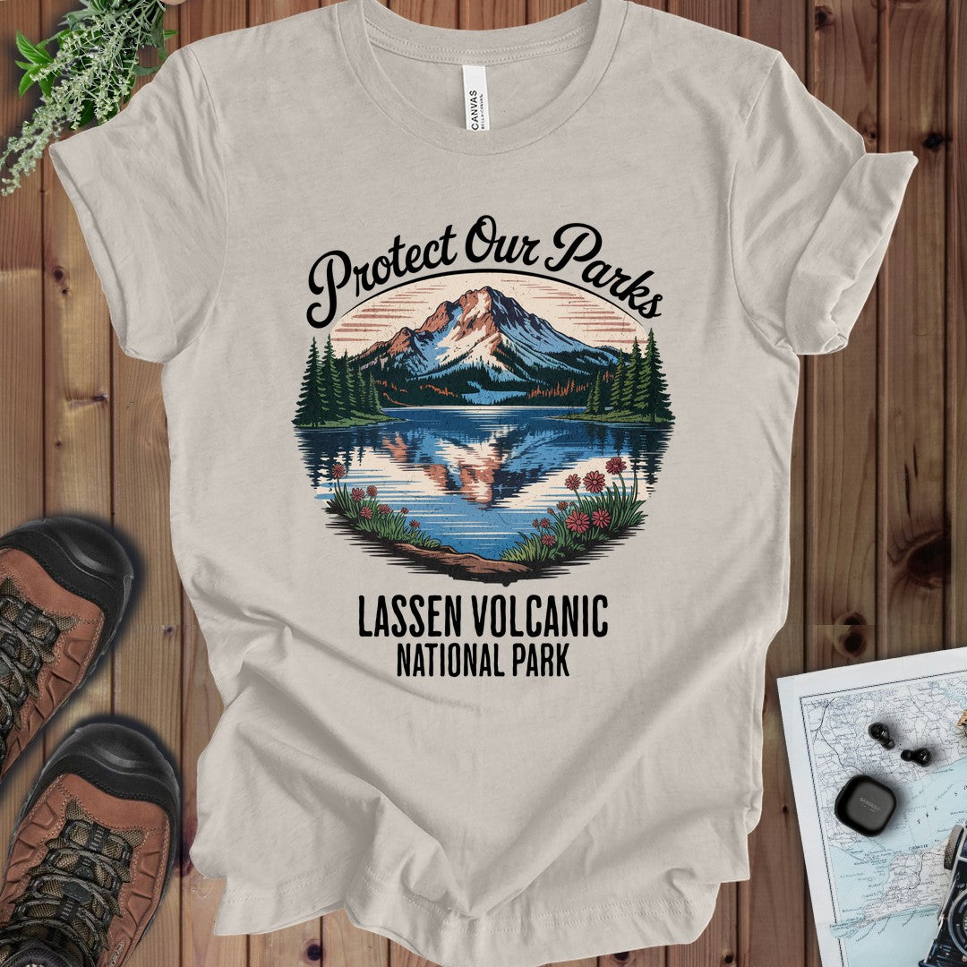 Protect Our Parks Lassen Park Kids Graphic T-Shirt in Heather Dust