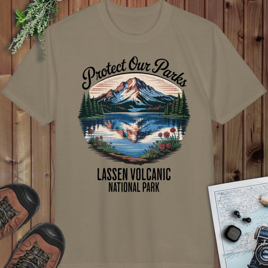 Protect Our Parks Lassen Volcanic National Park Performance T-Shirt in Prairie Dust