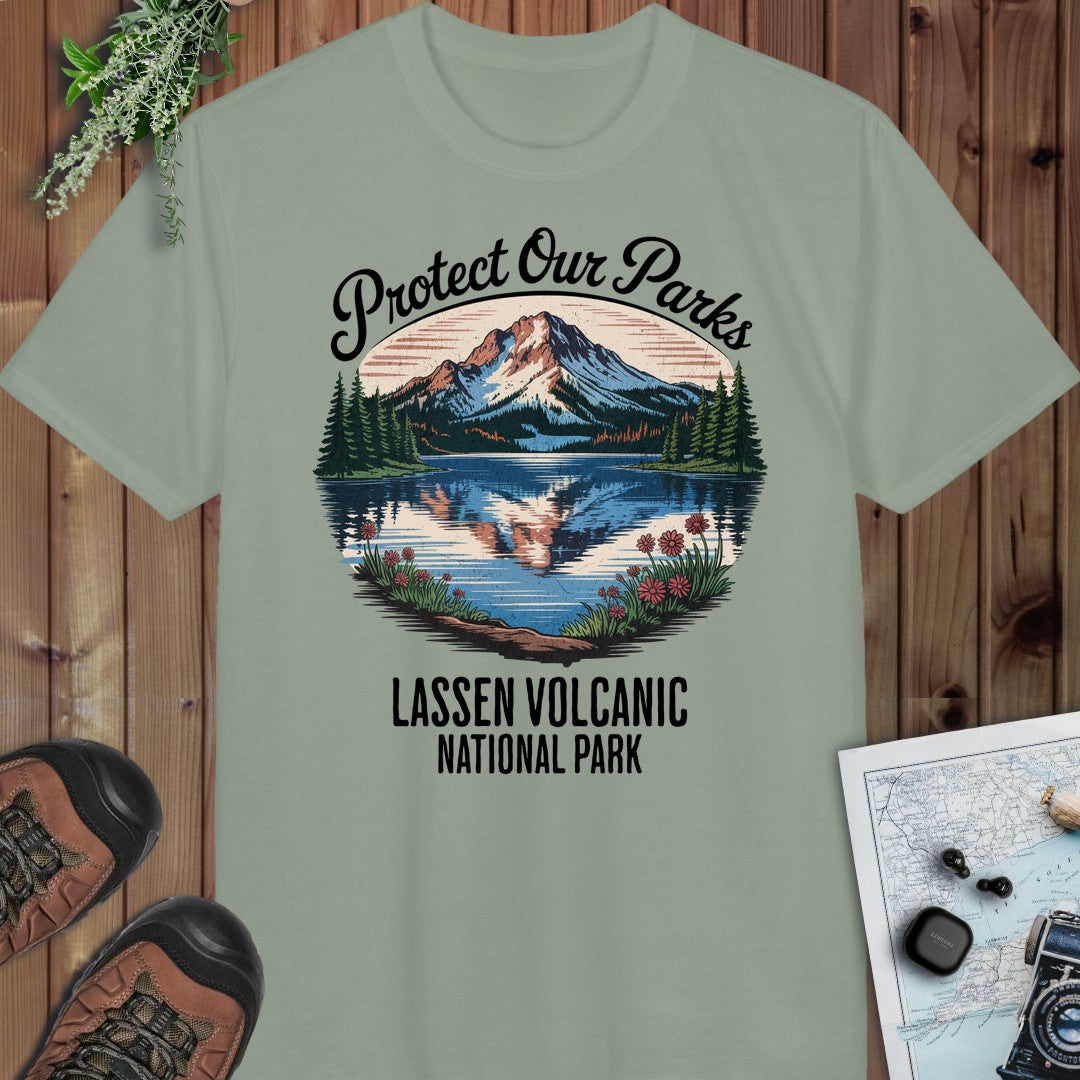 Protect Our Parks Lassen Volcanic National Park Performance T-Shirt in Sage