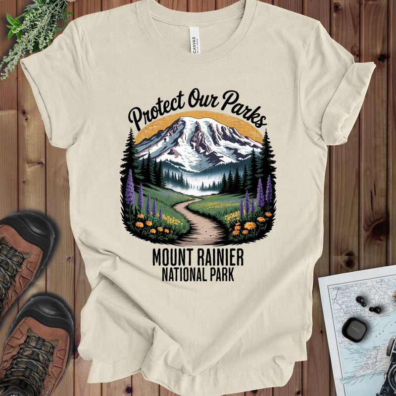 Protect Our Parks Mount Rainier Kids Graphic T-Shirt in Natural