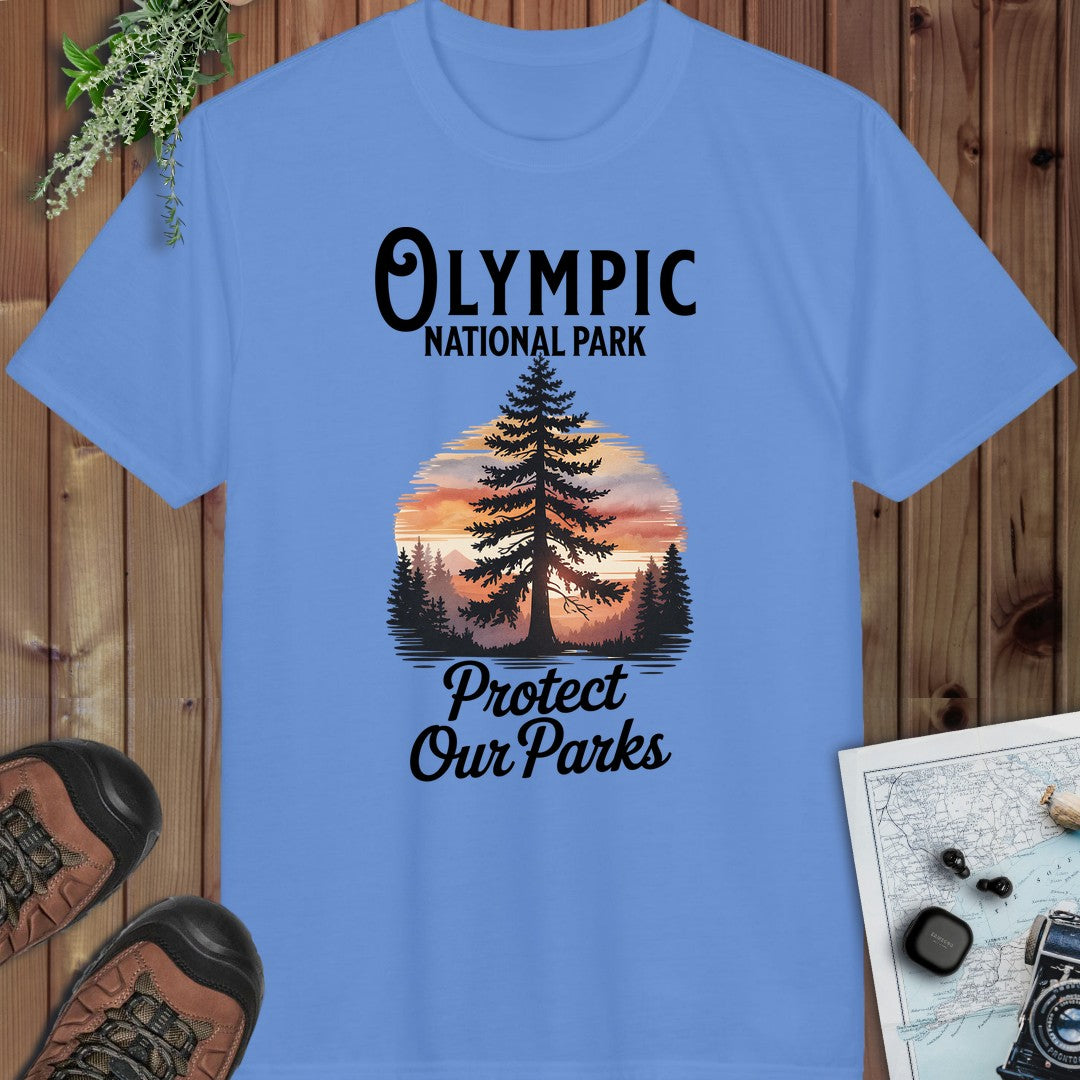 Protect Our Parks Olympic Performance T-Shirt in Carolina Blue