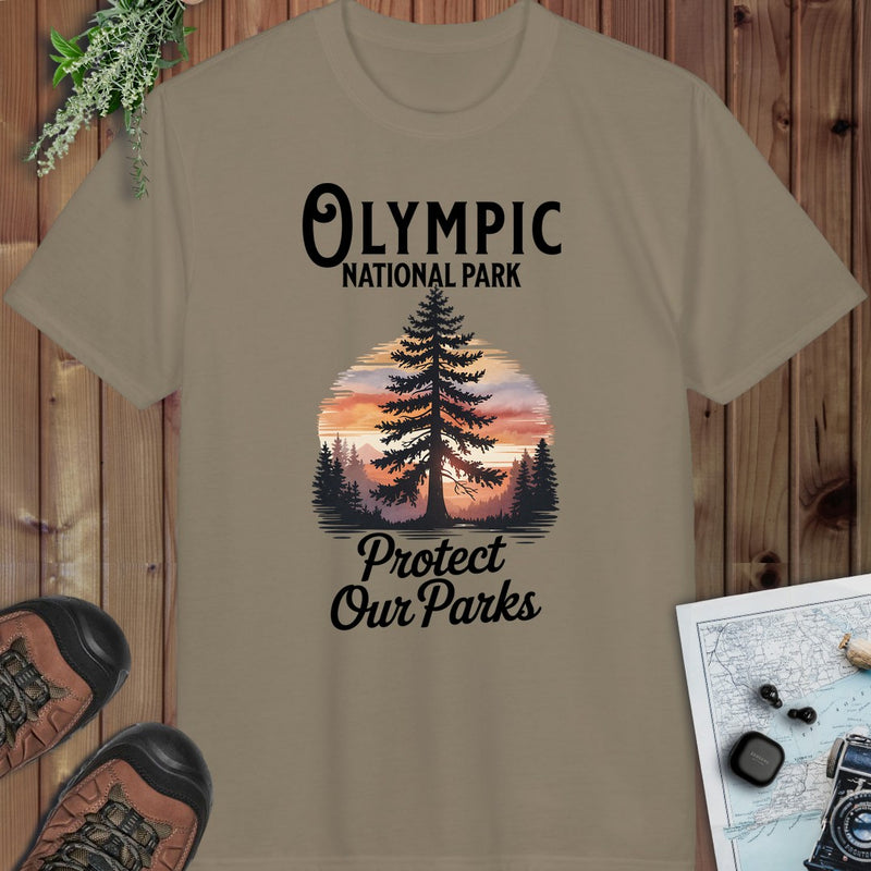 Protect Our Parks Olympic Performance T-Shirt in Prairie Dust