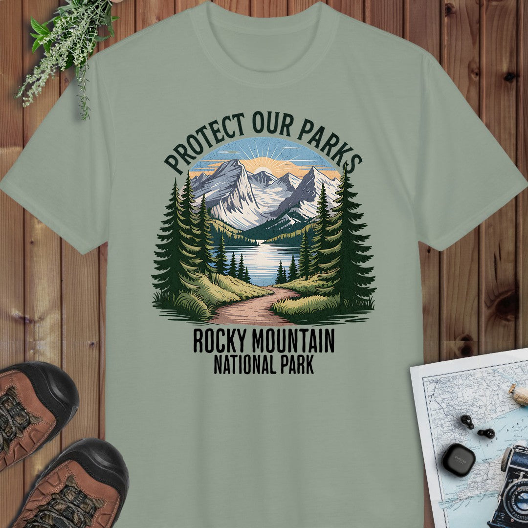 Protect Our Parks Rocky Mountain Performance T-Shirt in Sage