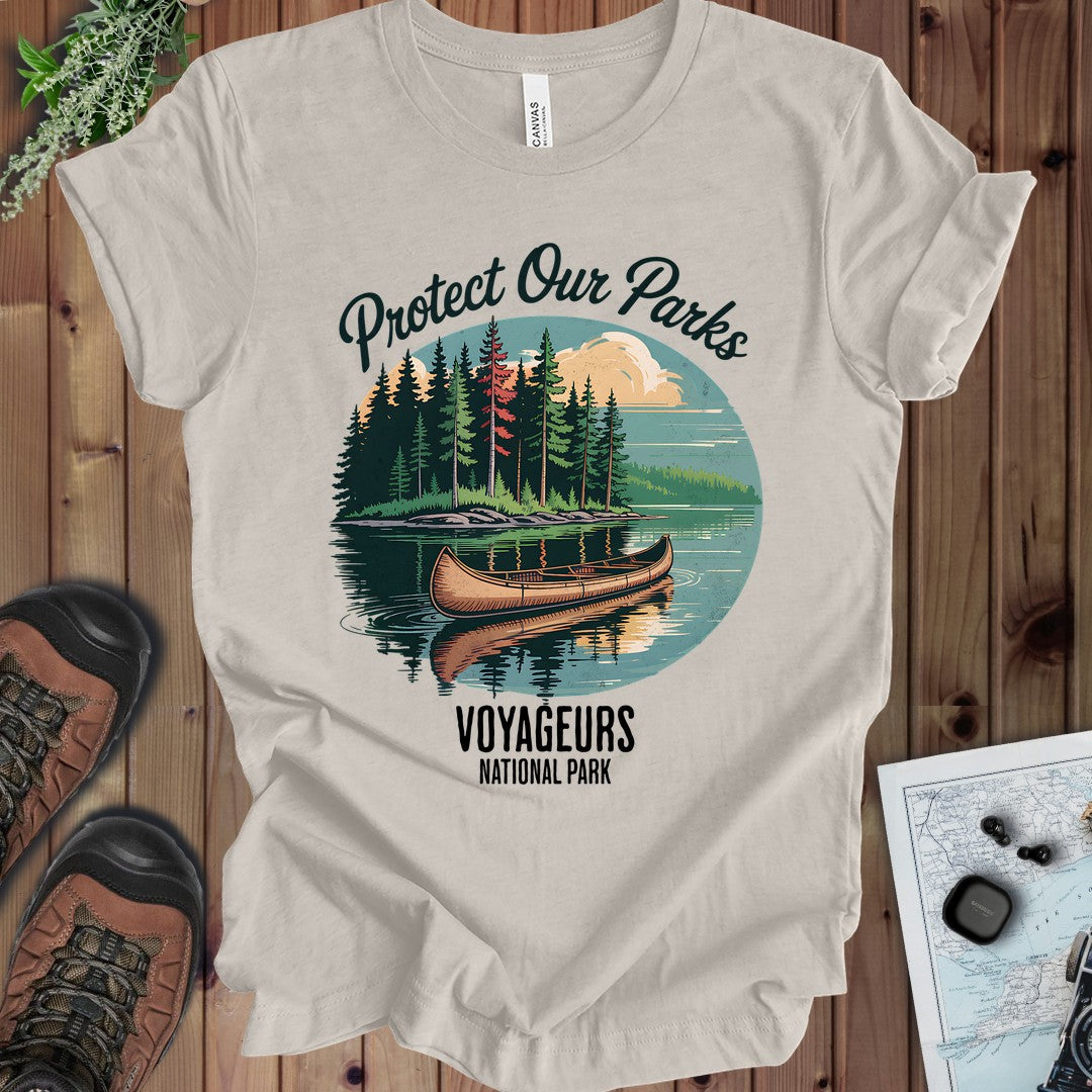 Protect Our Parks Voyageurs Kids Graphic T-Shirt in Heather Dust