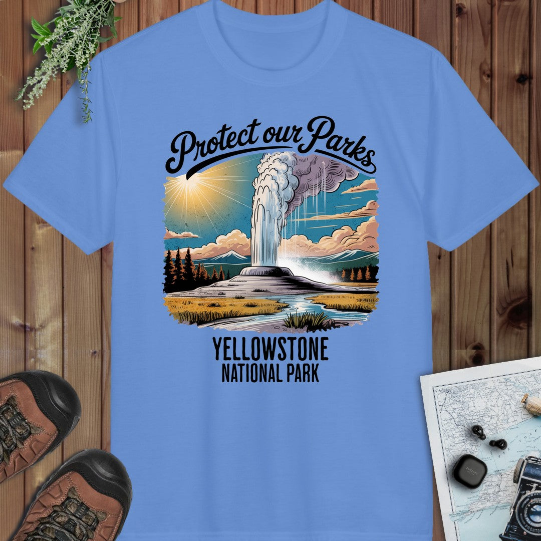 Protect Our Parks Yellowstone Performance T-Shirt in Carolina Blue