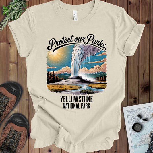 Protect Our Parks Yellowstone Kids Graphic T-Shirt in Natural