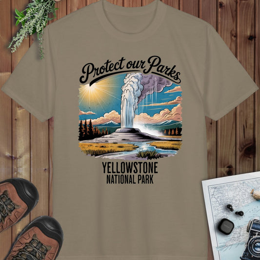 Protect Our Parks Yellowstone Performance T-Shirt in Prairie Dust