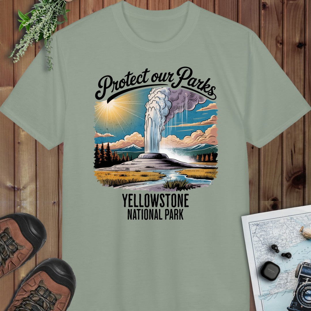 Protect Our Parks Yellowstone Performance T-Shirt in Sage