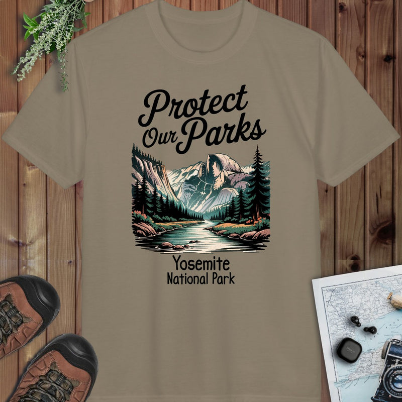 Protect Our Parks Yosemite Valley Half Dome Performance T-Shirt in Prairie Dust