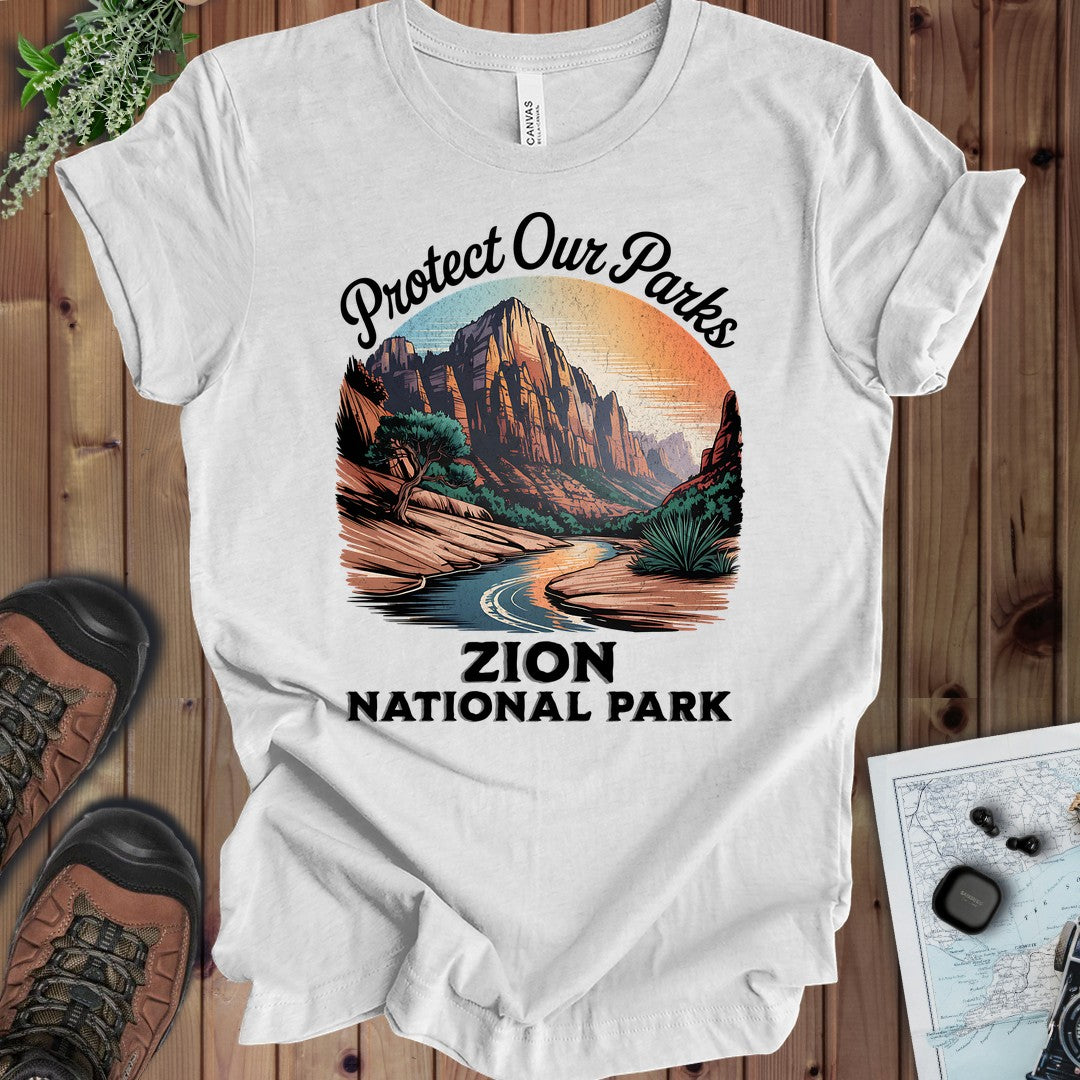 Protect Our Parks Zion Kids T-Shirt in Ash