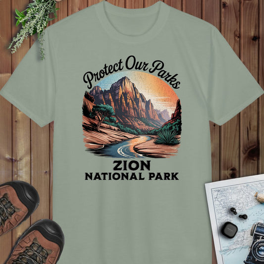 Protect Our Parks Zion National Park Performance T-Shirt in Sage