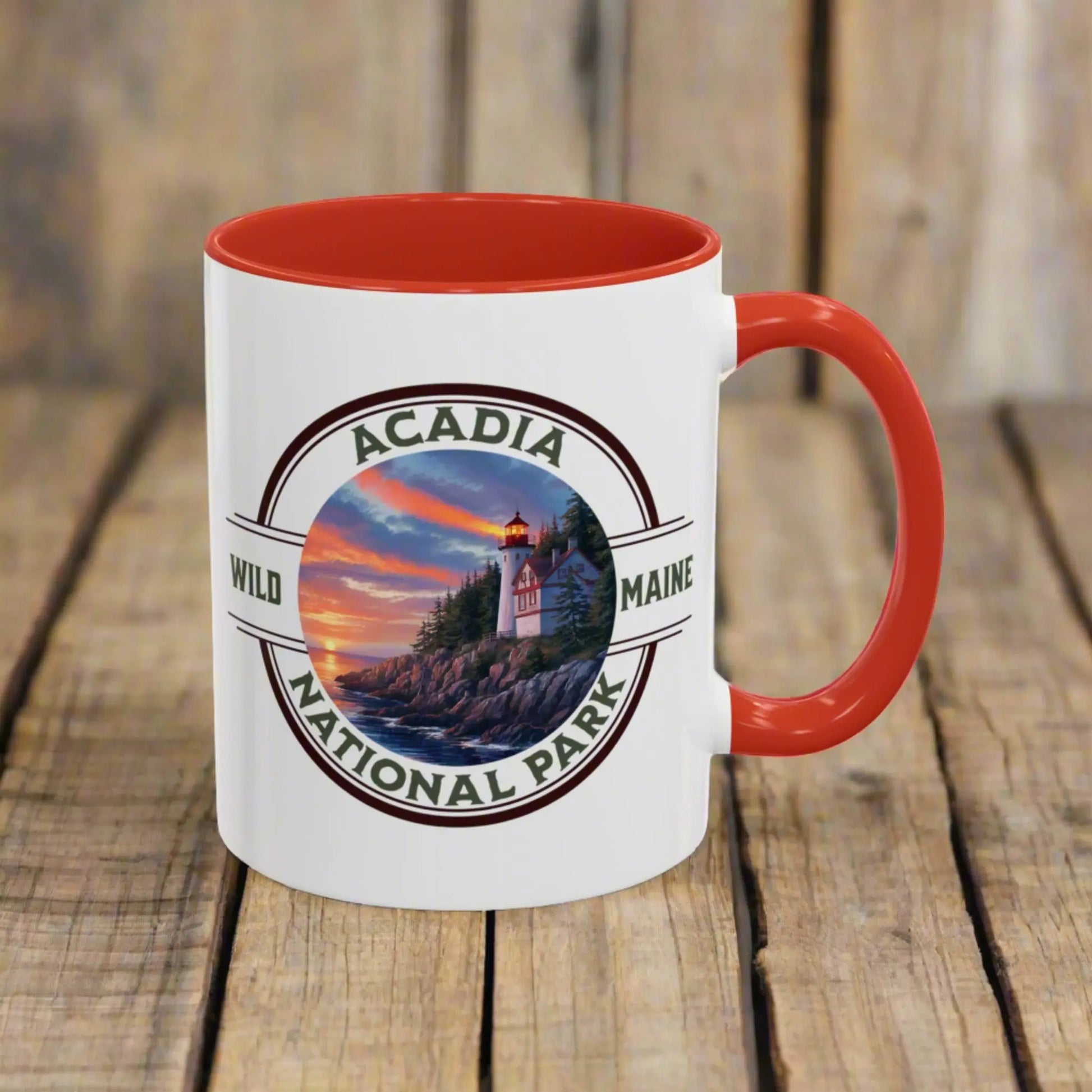 Acadia National Park Accent Mug (2 Sizes, 5 Colors) Mug teelaunch