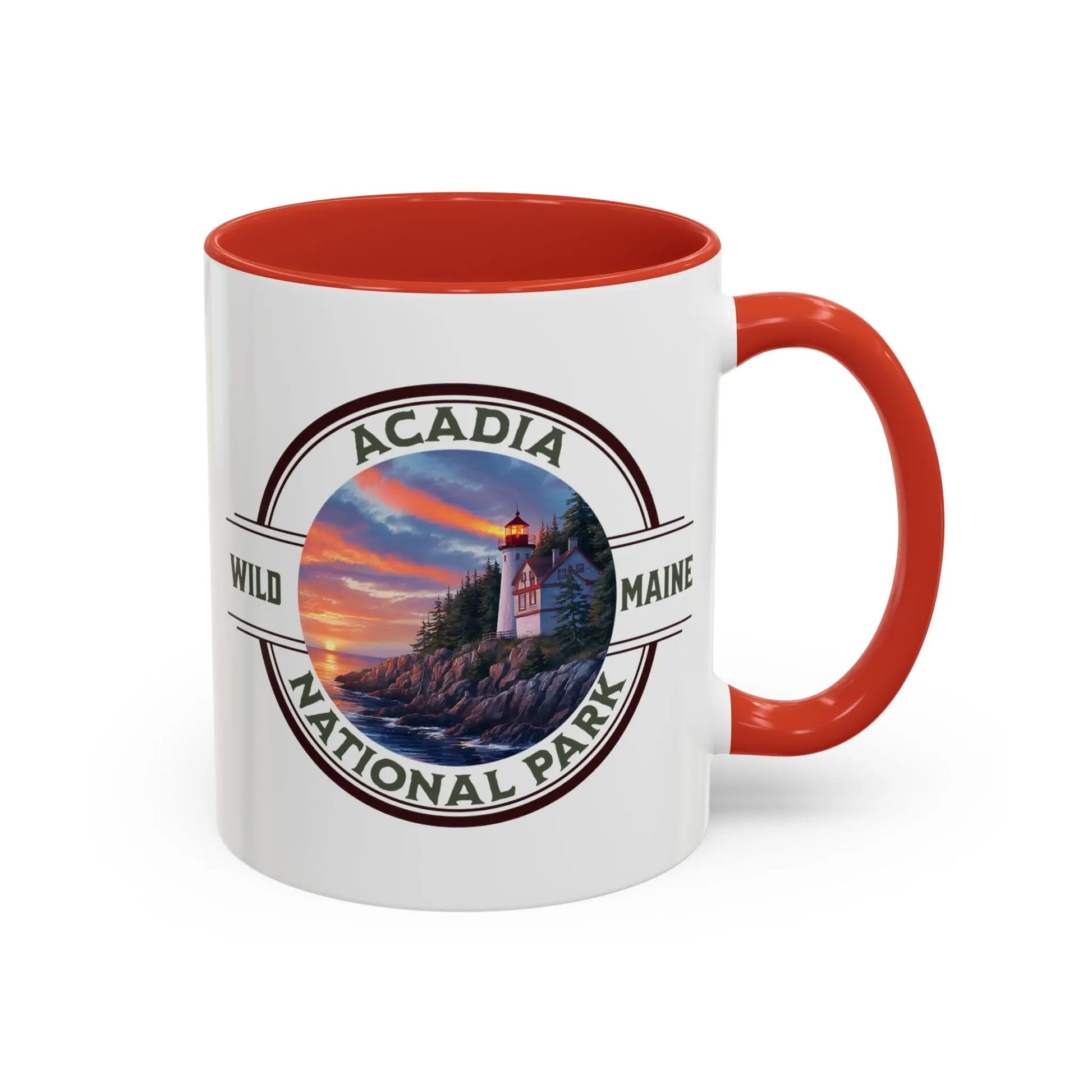 Acadia National Park Accent Mug (2 Sizes, 5 Colors) Mug teelaunch