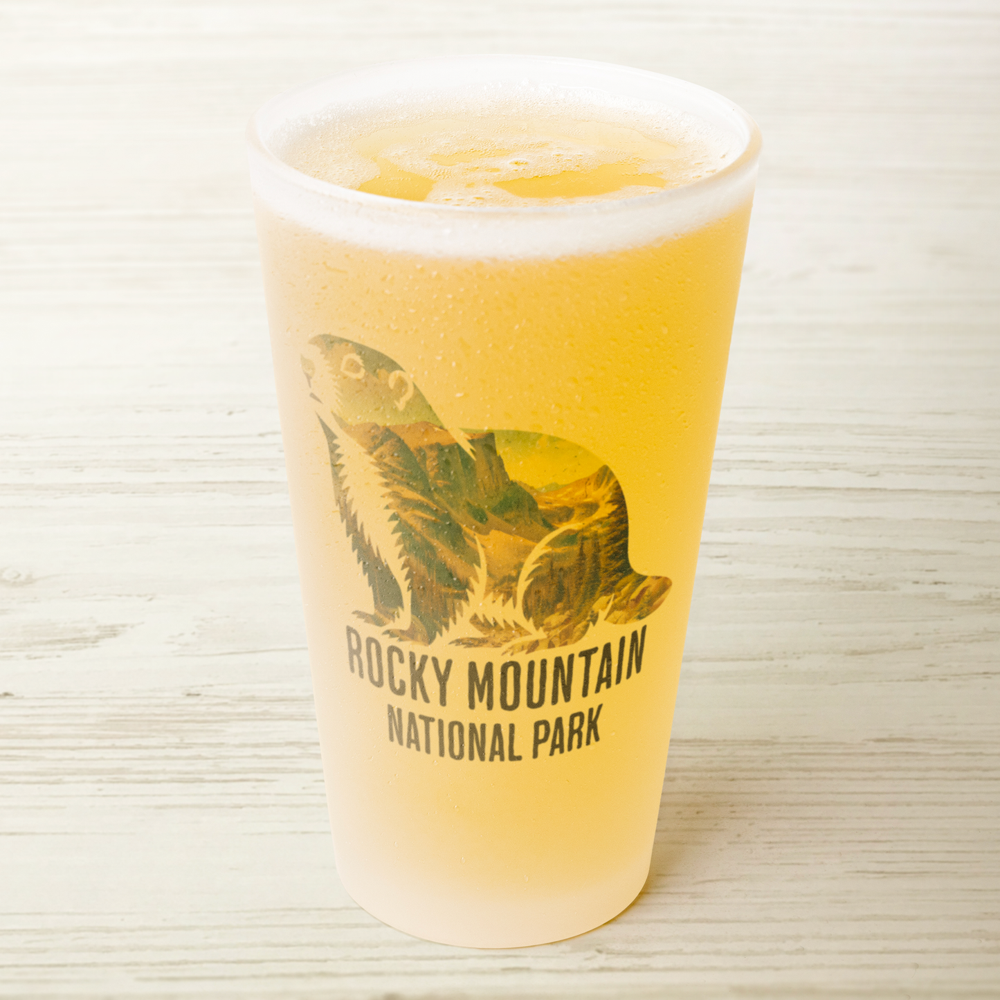 Rocky Mountain National Park Marmot Frosted Pint pint glass teelaunch