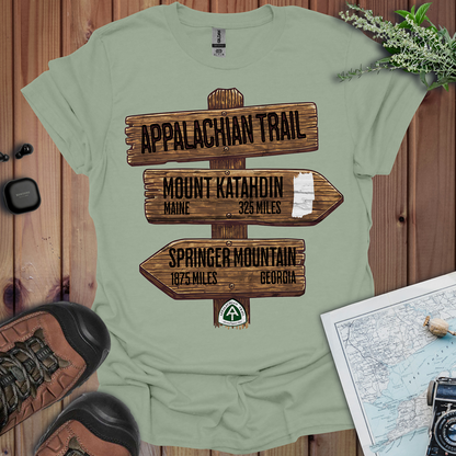 Appalachian Trail White Blaze Unisex T-Shirt Katahdin Springer 2200 Miles T-Shirt Printify S Sage