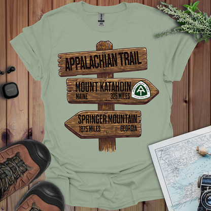 Appalachian Trail Unisex T-Shirt Katahdin Springer 2200 Miles T-Shirt Printify S Sage