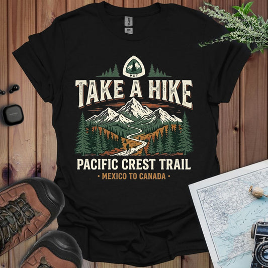 Take A Hike Pacific Crest Trail Graphic T-Shirt in Black