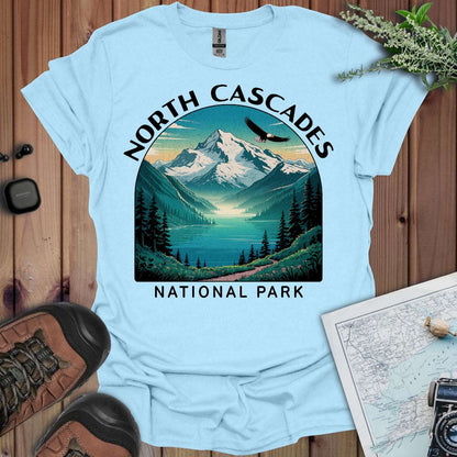 North Cascades National Park Unisex T-Shirt T-Shirt Printify Light Blue S