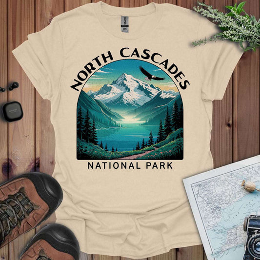 North Cascades National Park Unisex T-Shirt T-Shirt Printify Sand S