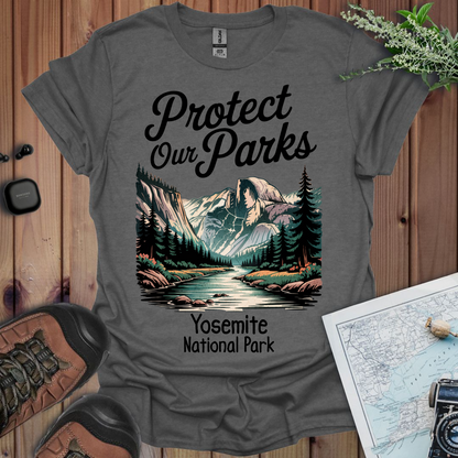 Protect Our Parks Yosemite Half Dome Unisex T-Shirt T-Shirt Printify S Graphite Heather