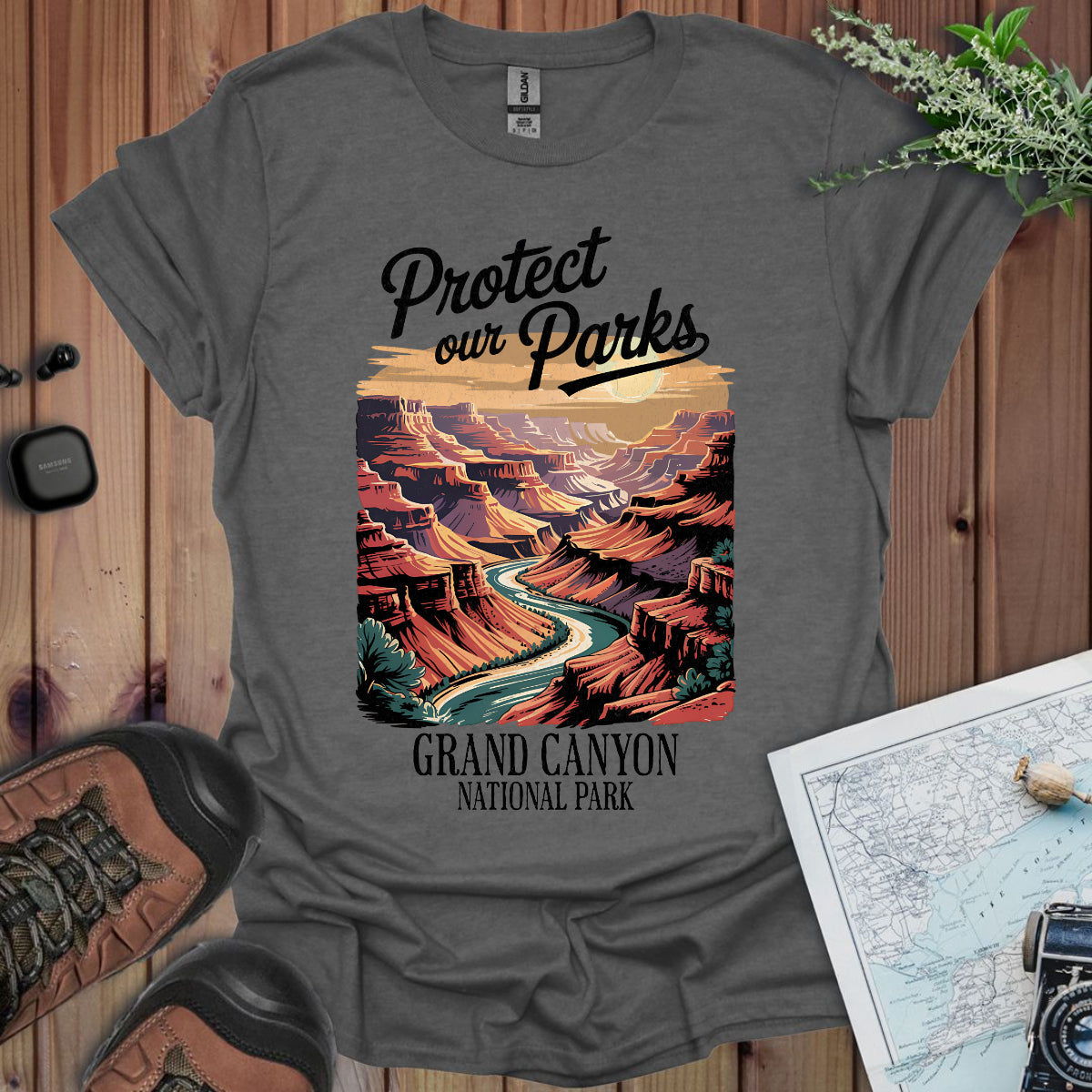Protect Our Parks Grand Canyon Unisex T-Shirt T-Shirt Printify S Graphite Heather