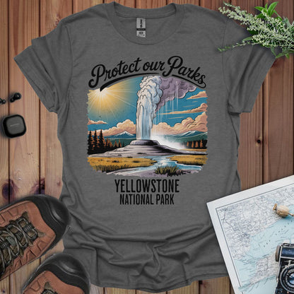 Protect Our Parks Yellowstone Unisex T-Shirt T-Shirt Printify Graphite Heather S