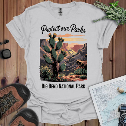 Protect Our Parks Big Bend Unisex T-Shirt T-Shirt Printify S Ice Grey
