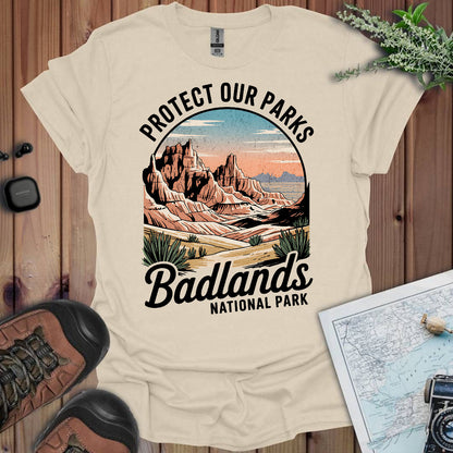 Badlands Protect Our Parks Unisex T-Shirt T-Shirt Printify S Natural