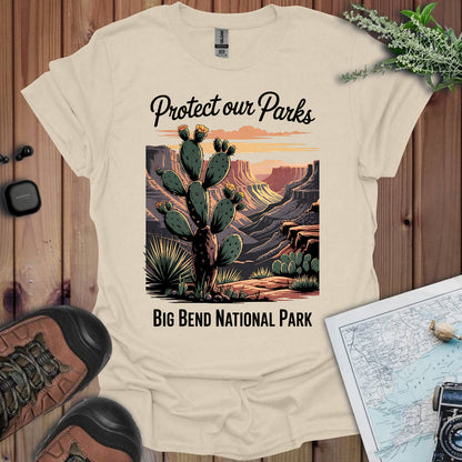 Protect Our Parks Big Bend Unisex T-Shirt T-Shirt Printify S Natural