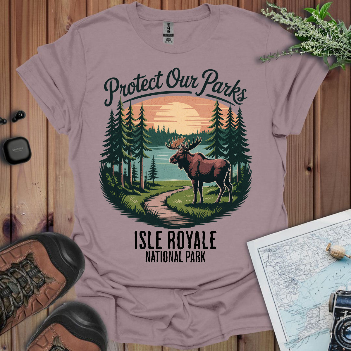 Protect Our Parks Isle Royale Unisex T-Shirt T-Shirt Printify Paragon S
