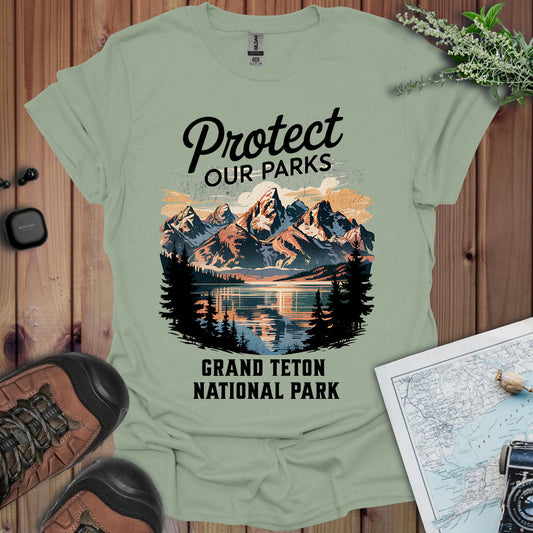 Protect Our Parks Grand Teton Unisex T-Shirt T-Shirt Printify S Sage