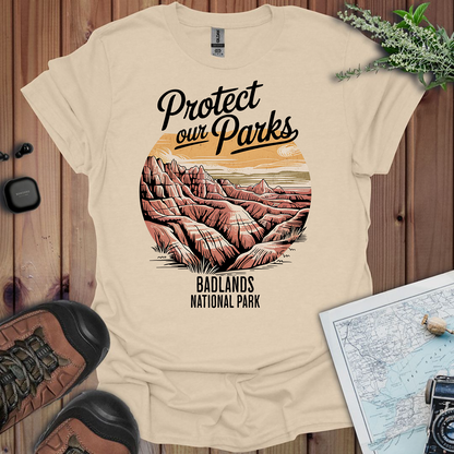 Protect Our Parks Badlands Unisex T-Shirt T-Shirt Printify S Sand