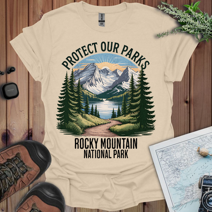 Protect Our Parks Rocky Mountain Unisex T-Shirt T-Shirt Printify Sand S