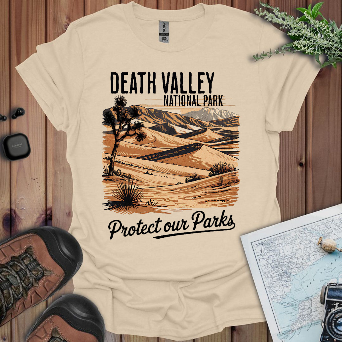 Death Valley Protect Our Parks Unisex T-Shirt T-Shirt Printify S Sand