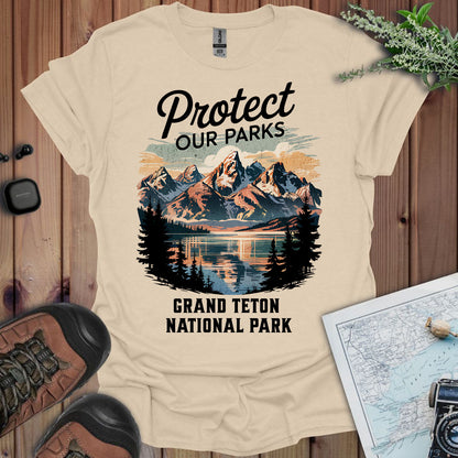 Protect Our Parks Grand Teton Unisex T-Shirt T-Shirt Printify S Sand