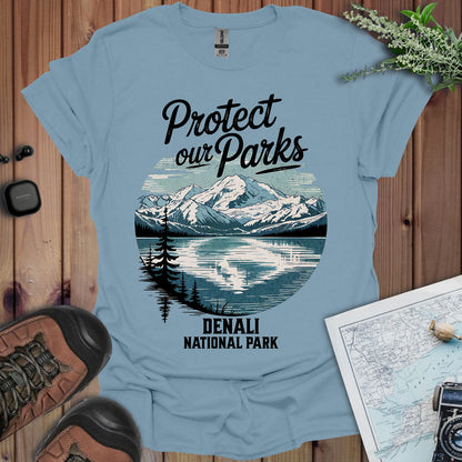 Protect Our Parks Denali Unisex T-Shirt T-Shirt Printify S Stone Blue