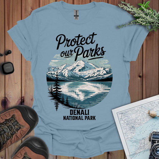 Protect Our Parks Denali Unisex T-Shirt T-Shirt Printify S Stone Blue