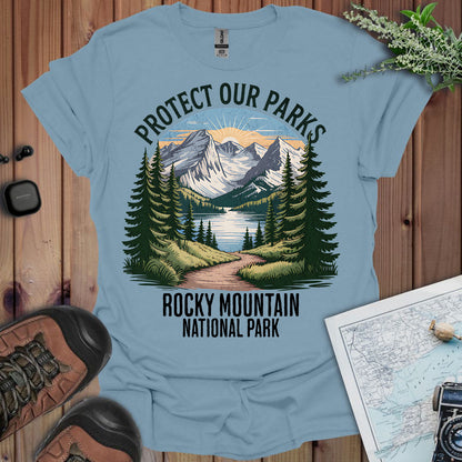 Protect Our Parks Rocky Mountain Unisex T-Shirt T-Shirt Printify Stone Blue S