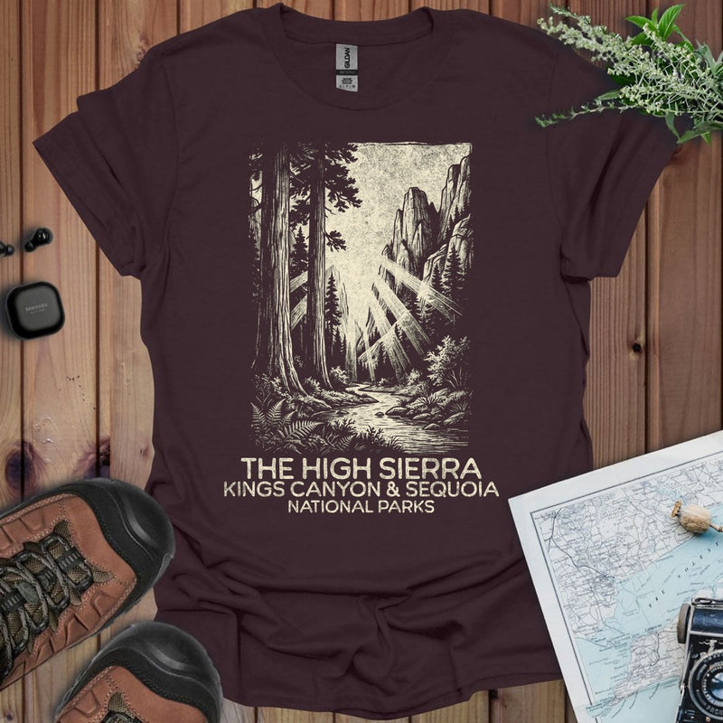 The High Sierra Kings Canyon Sequoia Graphic T-Shirt in Dark Chocolate