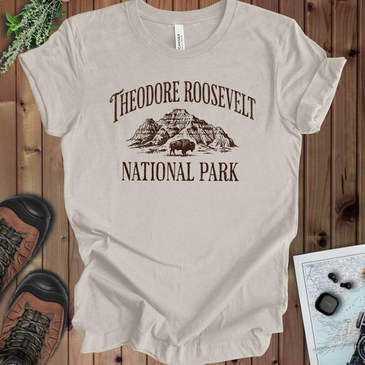 Theodore Roosevelt National Park Kids Graphic T-Shirt in Heather Dust