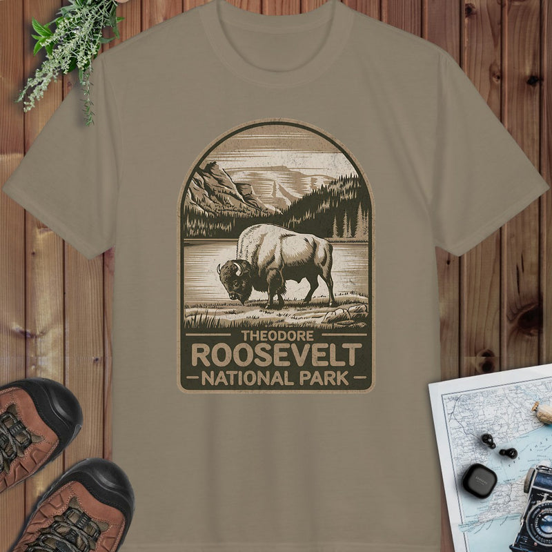 Theodore Roosevelt National Park Performance T-Shirt in Prairie Dust