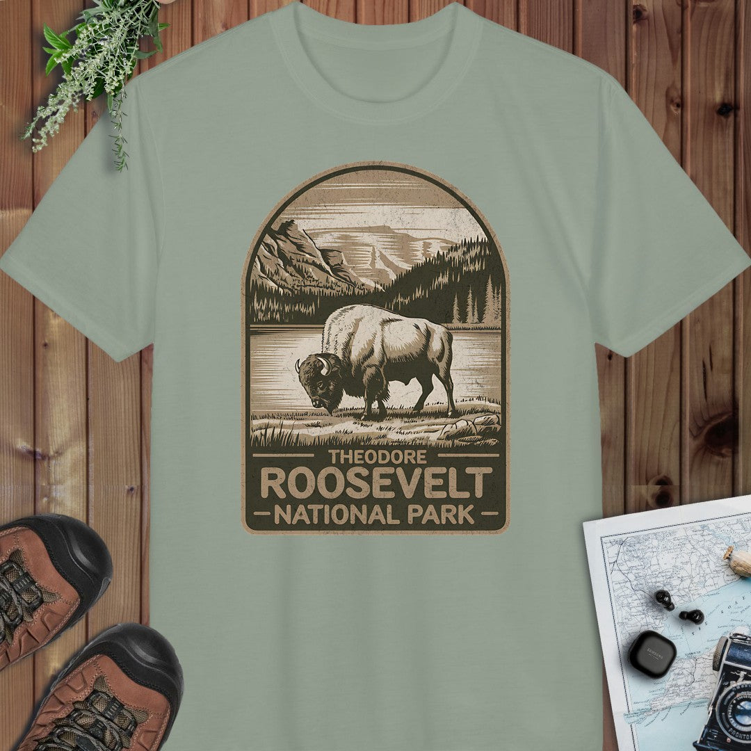 Theodore Roosevelt National Park Performance T-Shirt in Sage