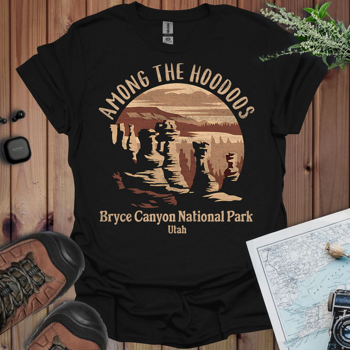 Bryce Canyon Unisex T- Shirt Among The Hoodoos T-Shirt Printify XS Black