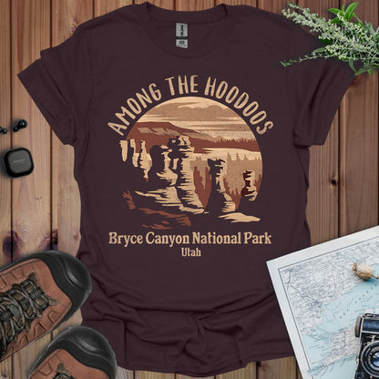 Bryce Canyon Unisex T- Shirt Among The Hoodoos T-Shirt Printify S Dark Chocolate