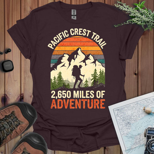 Pacific Crest Trail Unisex Fit Soft T-Shirt 2,650 Miles Of Adventure T-Shirt Printify S Dark Chocolate