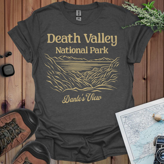 Death Valley Unisex T-Shirt Dante's View T-Shirt Printify XS Dark Heather Grey