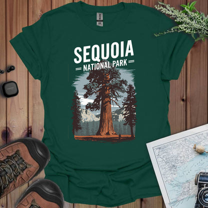 Sequoia National Park Unisex T-Shirt T-Shirt Printify S Forest Green