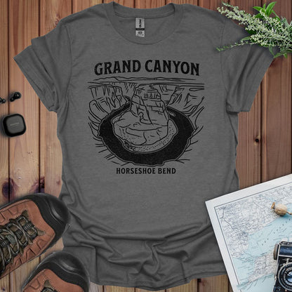 Grand Canyon Horseshoe Bend Unisex Fit Soft T-Shirt T-Shirt Printify S Graphite Heather